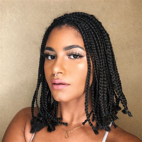 braids shoulder length hair|medium length braids black hairstyles.